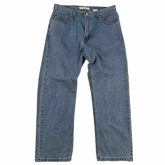 EUC LEVI'S 505 Blue Jeans Men 36x30 Light Wash Cotton Denim Zip Fly Straight Y2K - Picture 2 of 11